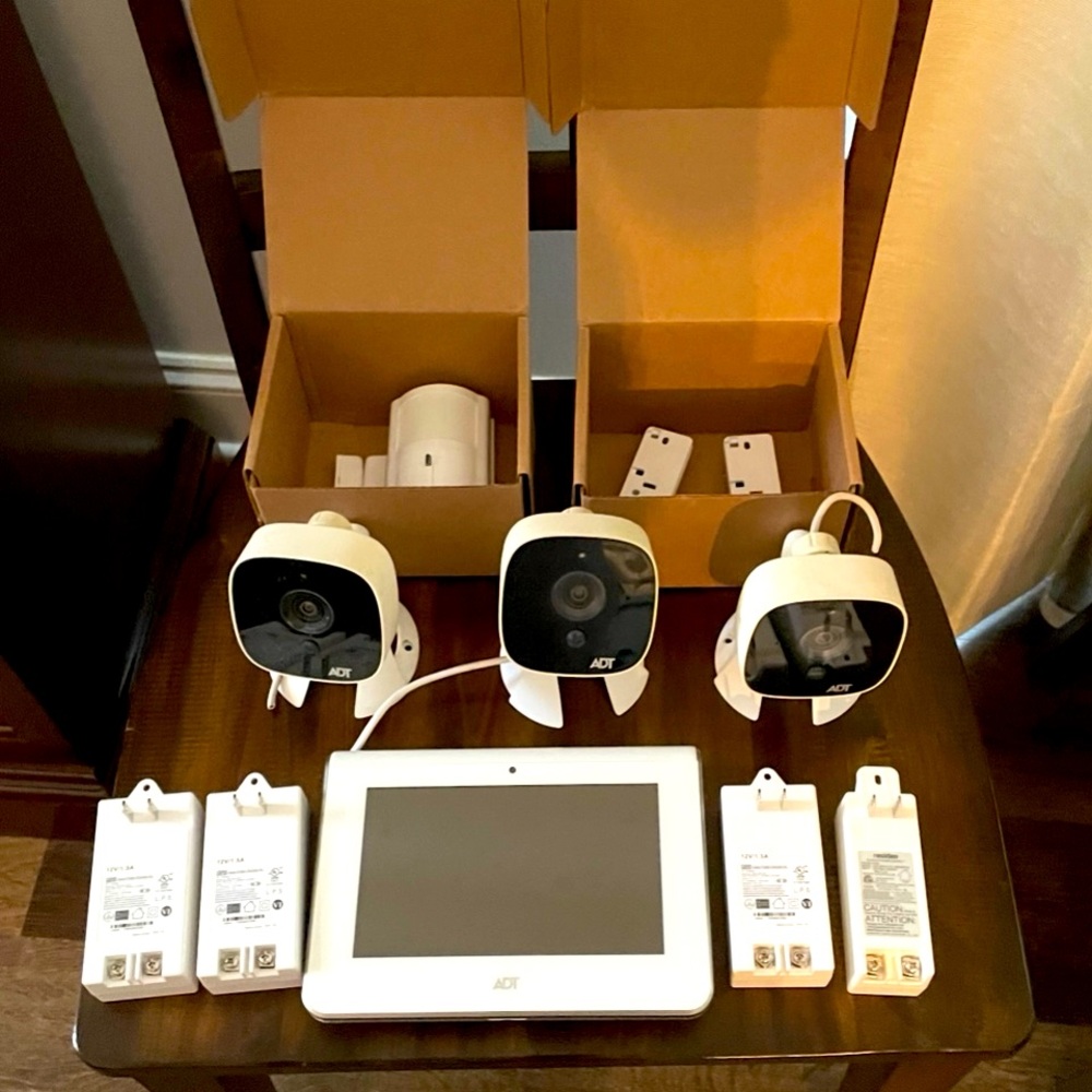 ADT Home Security System with White Equipment